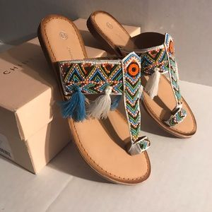 PARADISO BEADED FLAT SANDAL